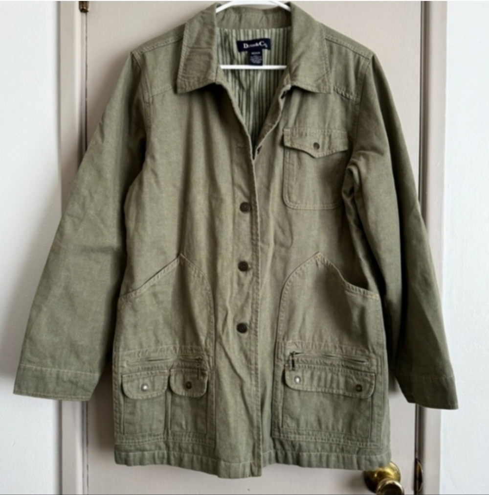 Denim&Co Vintage Olive Green Jacket Medium No Signs of Wear! Excellent Condition